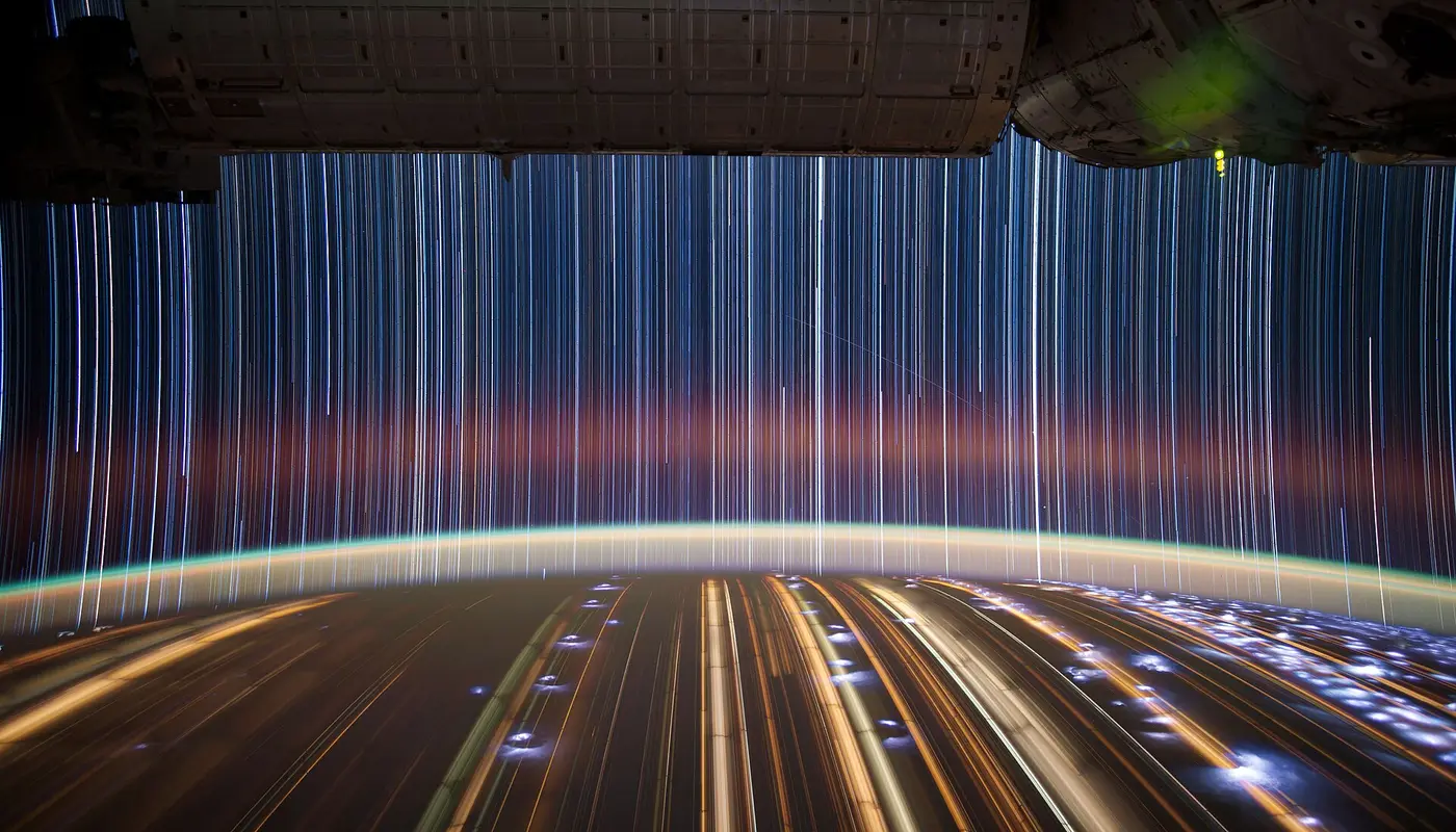 International Space Station star trails   JSC2012E039800